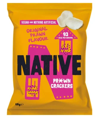 Native Vegan Prawn Crackers Original Flavour Sharing Bag 60g