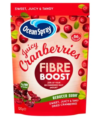Ocean Spray Fibre Boost Cranberries 120g