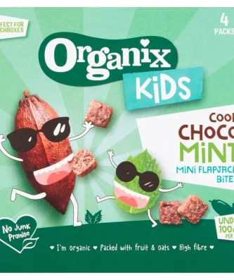 Organix Kids Cool Choco Mint Mini Organic Flapjack Bites 4 x 23g