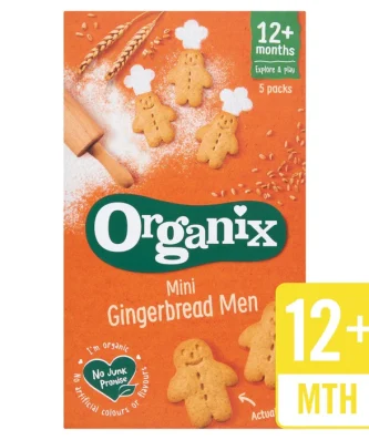 Organix Mini Organic Gingerbread Men 12 mths+ 125g