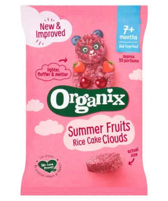 Organix Summer Fruits Rice Cake Clouds 40g