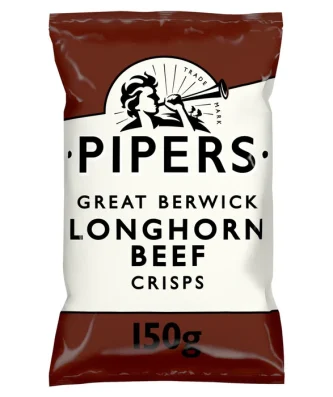 Pipers Great Berwick Longhorn Beef Crisps 150g