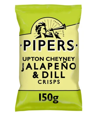 Pipers Upton Cheyney Jalapeno & Dill Crisps 150g
