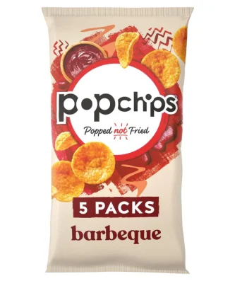 Popchips Barbeque Multipack Crisps 5 x 17g