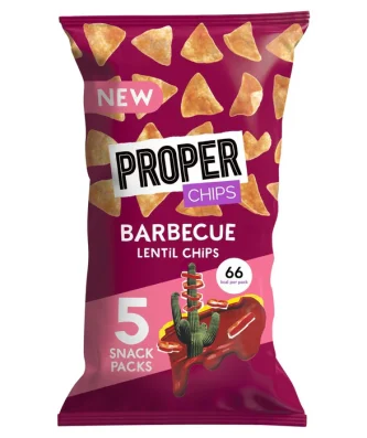 Properchips Barbecue Lentil Chips 5 x 14g