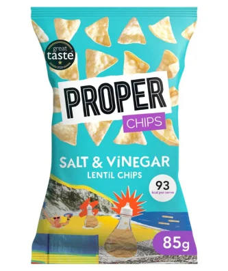 Properchips Salt & Vinegar Lentil Chips 85g