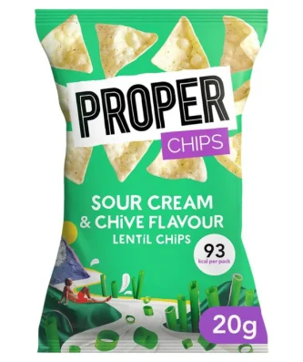 Properchips Sour Cream & Chive Lentil Chips 20g