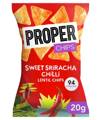 Properchips Sweet Sriracha Lentil Chips 20g