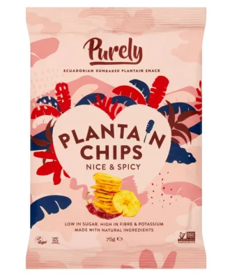 Purely Plantain Chips Nice & Spicy 75g