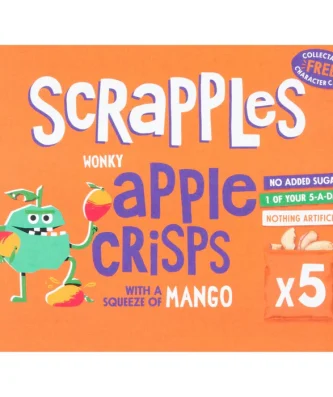 Scrapples Kids Apple & Mango Crisps Multi Box 5 x 12g
