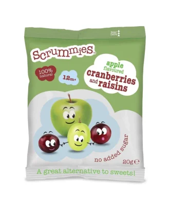 Scrummies Apple Flavour Cranberries & Raisins 12 mths+ 20g