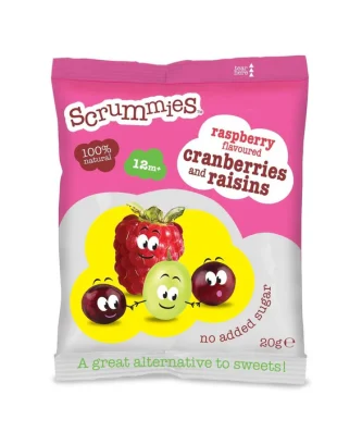 Scrummies Raspberry Flavour Cranberries & Raisins 12 mths+ 20g