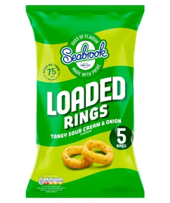 Seabrook Loaded Rings Sour Cream & Onion 5 x 16g