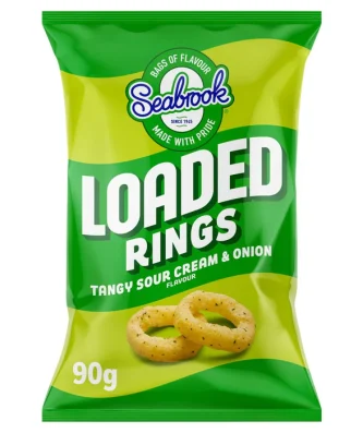 Seabrook Loaded Rings Sour Cream & Onion Sharing 90g