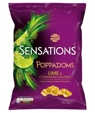 Sensations Lime & Coriander Chutney Sharing Poppadoms 82.5g