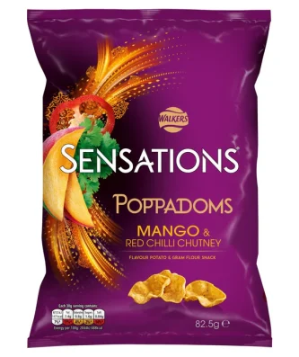 Sensations Mango & Chilli Chutney Sharing Poppadoms 82.5g