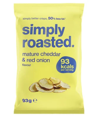 Simply Roasted Mature Cheddar & Red Onion Crisps 93g