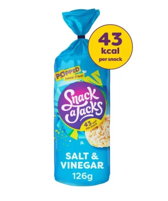 Snack a Jacks Salt & Vinegar Jumbo Rice Cakes 126g