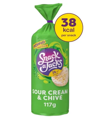 Snack a Jacks Sour Cream & Chive Sharing Rice Cakes 117g