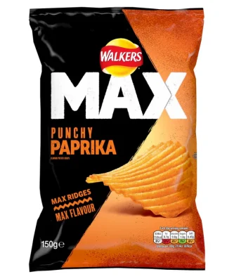 Walkers Max Paprika Sharing Crisps 150g