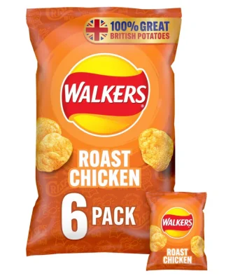 Walkers Roast Chicken Multipack Crisps 6 per pack