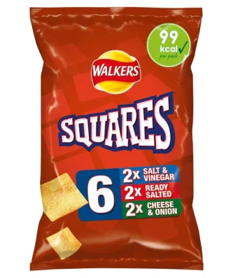 Walkers Squares Variety 6 per pack