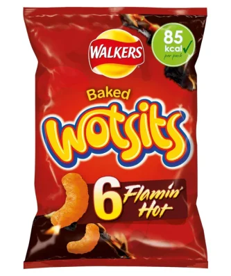 Walkers Wotsits Flamin Hot Snacks 6 per pack