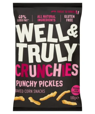 Well & Truly Crunchies Punchy Pickles Share Bag 100g