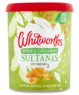 Whitworths Apple & Cinnamon Sultana Tub 300g