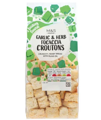 M&S Garlic & Herb Focaccia Croutons 80g