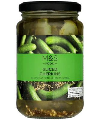 M&S Sliced Gherkins in Vinegar 340g