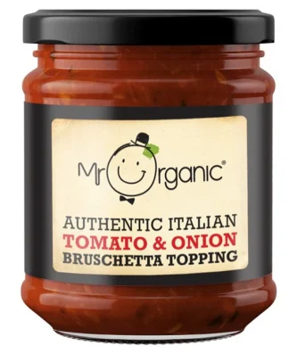 Mr Organic Authentic Italian Tomato & Red Onion Bruschetta Topping 200g