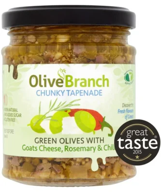 Olive Branch Olive Tapenade with Goat's Cheese Rosemary & Chilli 180g