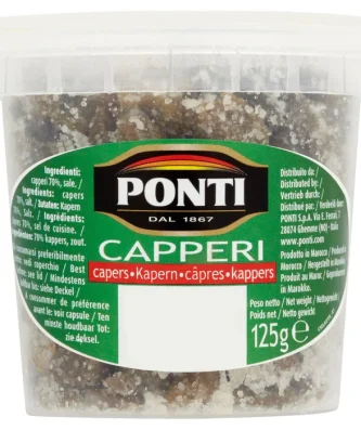 Ponti Capers In Salt 125g