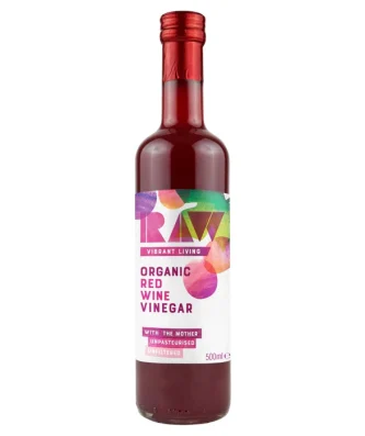 Raw Vibrant Living Organic Red Wine Vinegar With The Mother 500ml