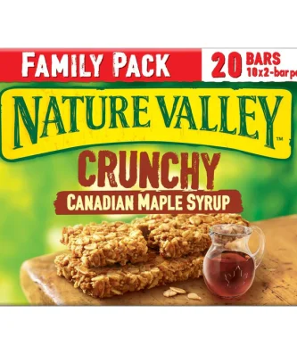 Nature Valley Crunchy Maple Syrup Cereal Bars Family Size 10 per pack