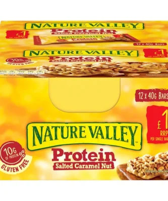 Nature Valley Protein Salted Caramel Nut Cereal Bars 12 x 40g
