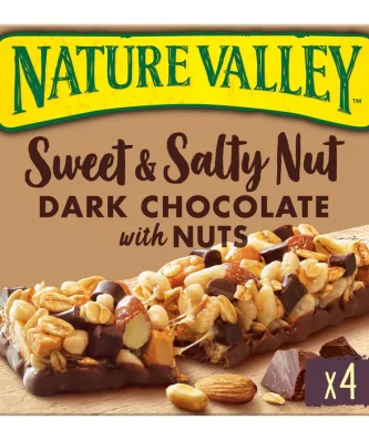 Nature Valley Sweet & Salty Nut Dark Chocolate with Nuts Bars 4 x 30g