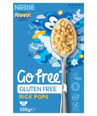 Nestle GoFree Rice Pops Gluten Free Cereal 350g