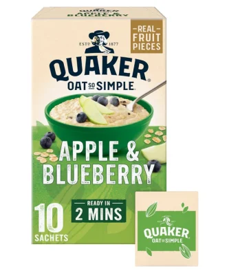 Quaker Oat So Simple Apple & Blueberry Porridge 10 x 36g