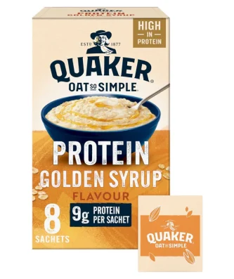 Quaker Oat So Simple Protein Golden Syrup Porridge 8 x 43g