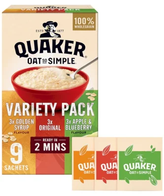 Quaker Oat So Simple Variety Pack Porridge 9 x 33g