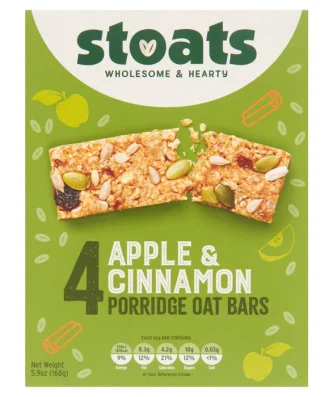 Stoats Apple & Cinnamon Porridge Oat Bars 4 x 42g