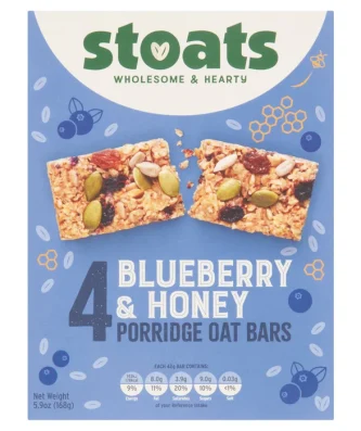 Stoats Blueberry & Honey Porridge Oat Bars 4 x 42g