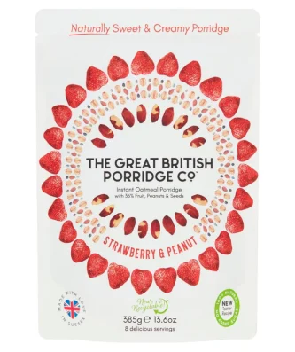 The Great British Porridge Co Strawberry & Peanut Instant Porridge 385g