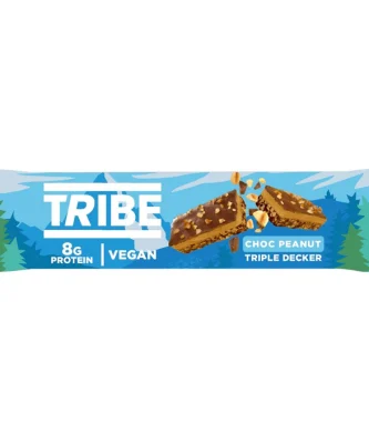 TRIBE Triple Decker Choc Peanut Butter Bar 40g