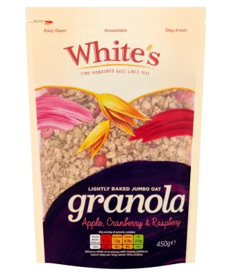 White's Apple Cranberry & Raspberry Granola 450g