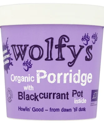 Wolfy's Organic Blackcurrant Porridge Pot 90g