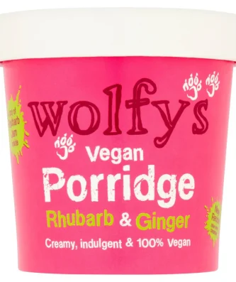 Wolfy's Vegan Rhubarb & Ginger Porridge 84g