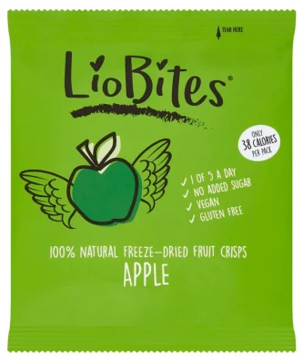 LioBites Freeze Dried Apple Crisps 10g